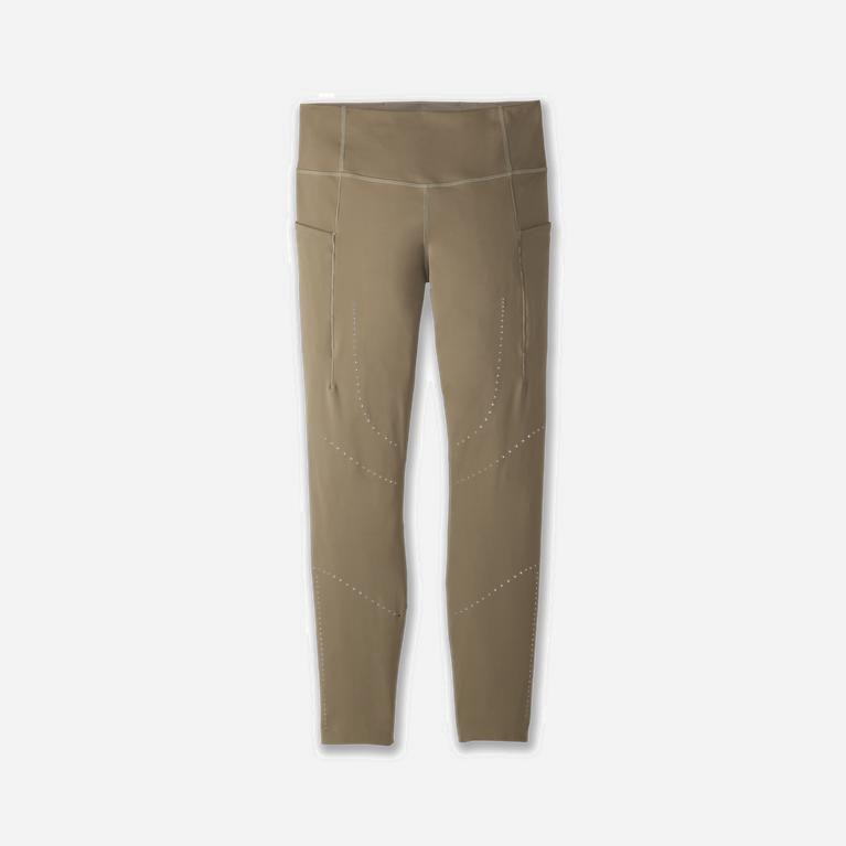 Brooks Method 7/8 Cropped Hardlooplegging voor Dames Donker/ DonkerKhaki (IOGBZ-8102)